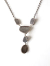 vintage mixed gemstone drop necklace