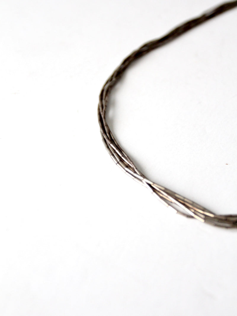 vintage liquid silver necklace