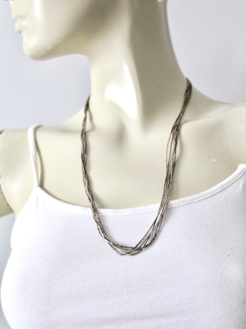 vintage liquid silver necklace