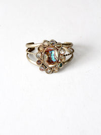 vintage abalone shell cuff bracelet