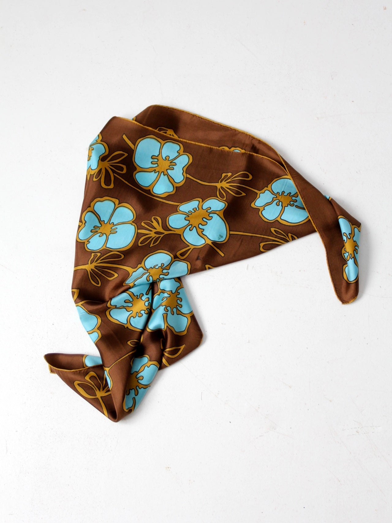 vintage 70s floral silk scarf – 86 Vintage