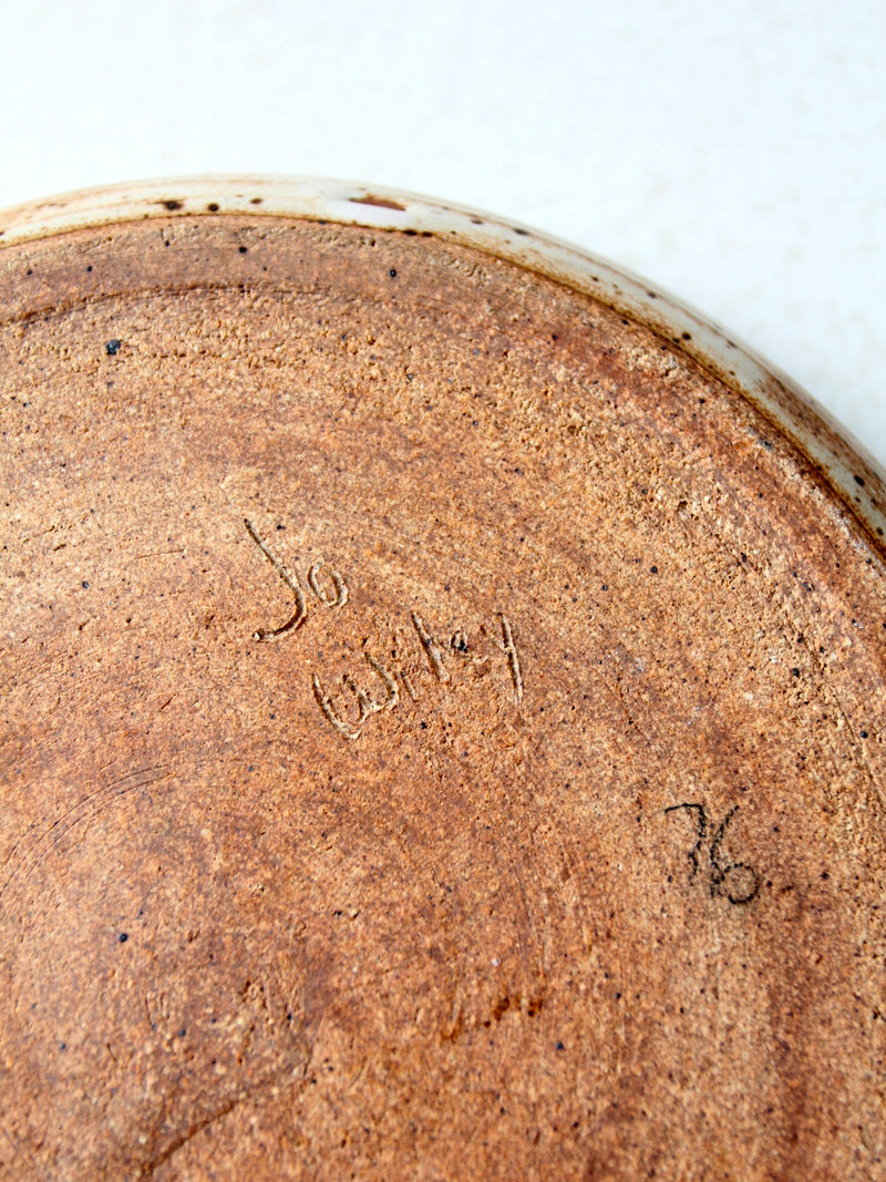 1970s signed studio pottery plate