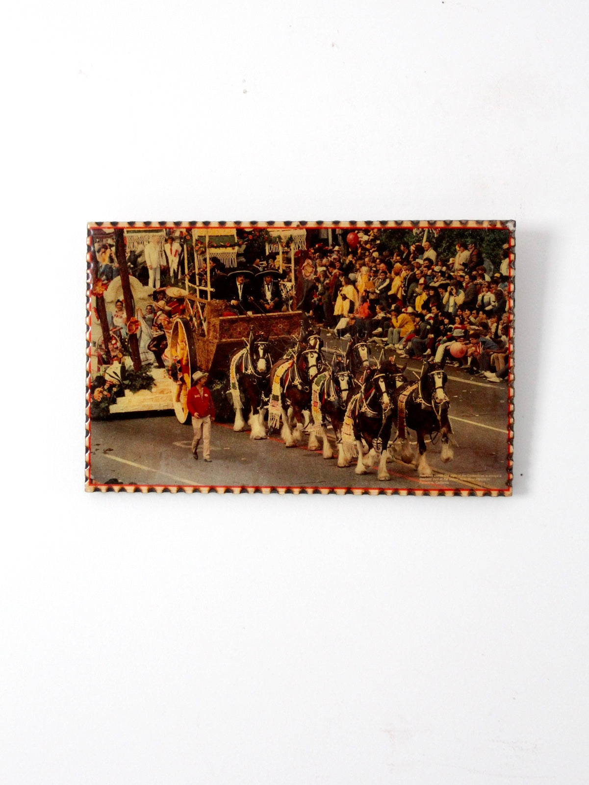 1970s Rose Bowl photo on wood wall art