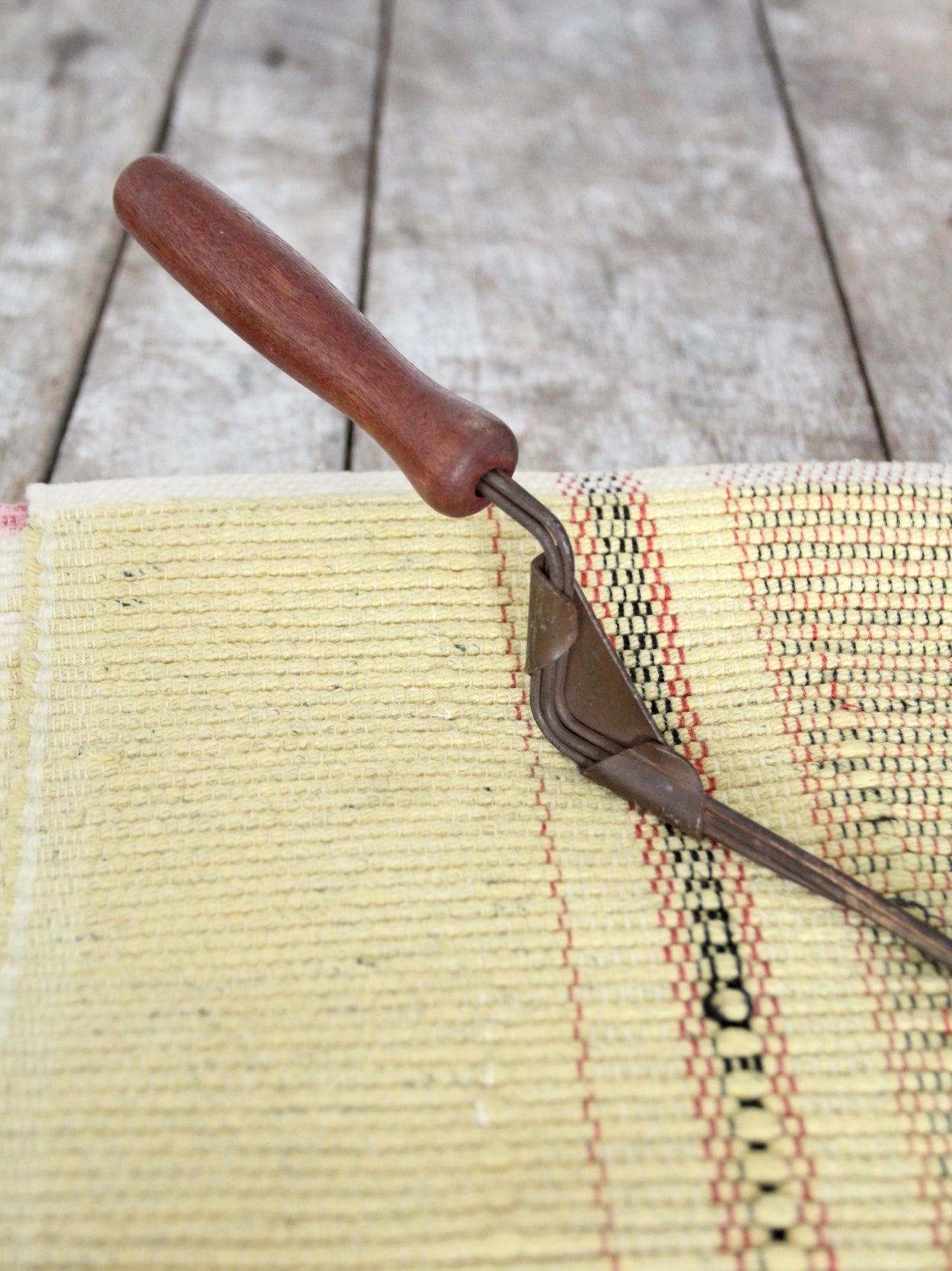 Antique Primitive Rug Carpet Beater w/ Wood Handle