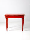antique red desk with money drawer