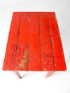 antique red desk with money drawer