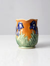 vintage ceramic iris floral creamer