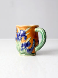 vintage ceramic iris floral creamer