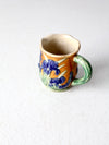 vintage ceramic iris floral creamer