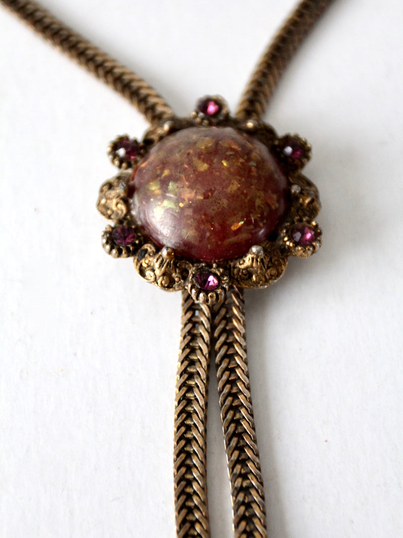 vintage bolo style pendant y necklace