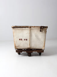 vintage Dandux industrial laundry cart