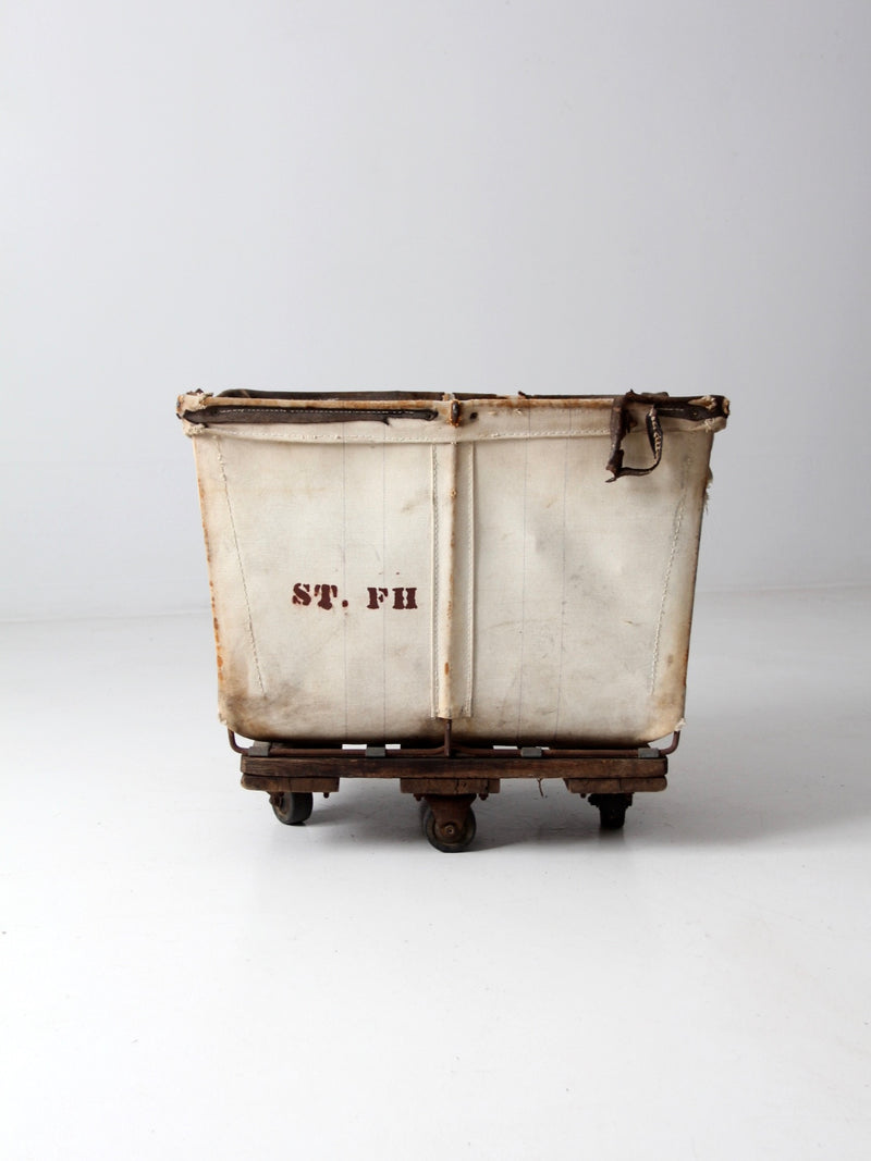 vintage Dandux industrial laundry cart