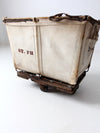 vintage Dandux industrial laundry cart