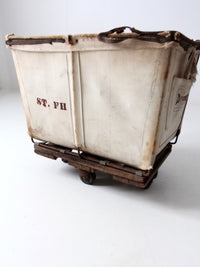 vintage Dandux industrial laundry cart