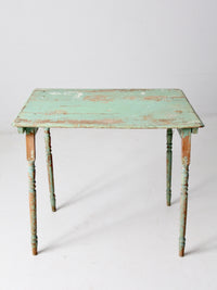 antique painted wood side table