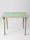antique painted wood side table