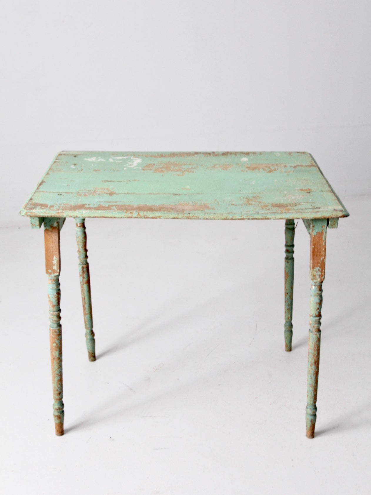 antique painted wood side table