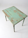 antique painted wood side table