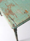 antique painted wood side table