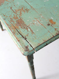 antique painted wood side table