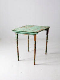 antique painted wood side table