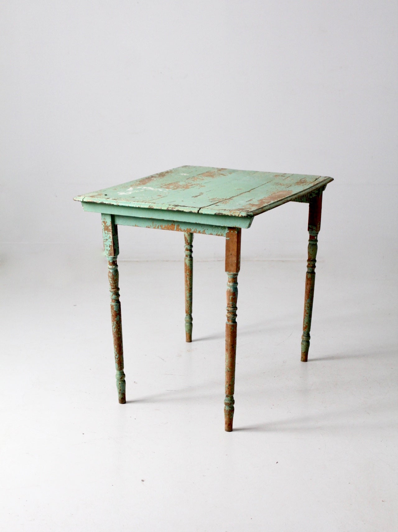 antique painted wood side table