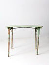 antique painted wood side table