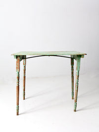 antique painted wood side table