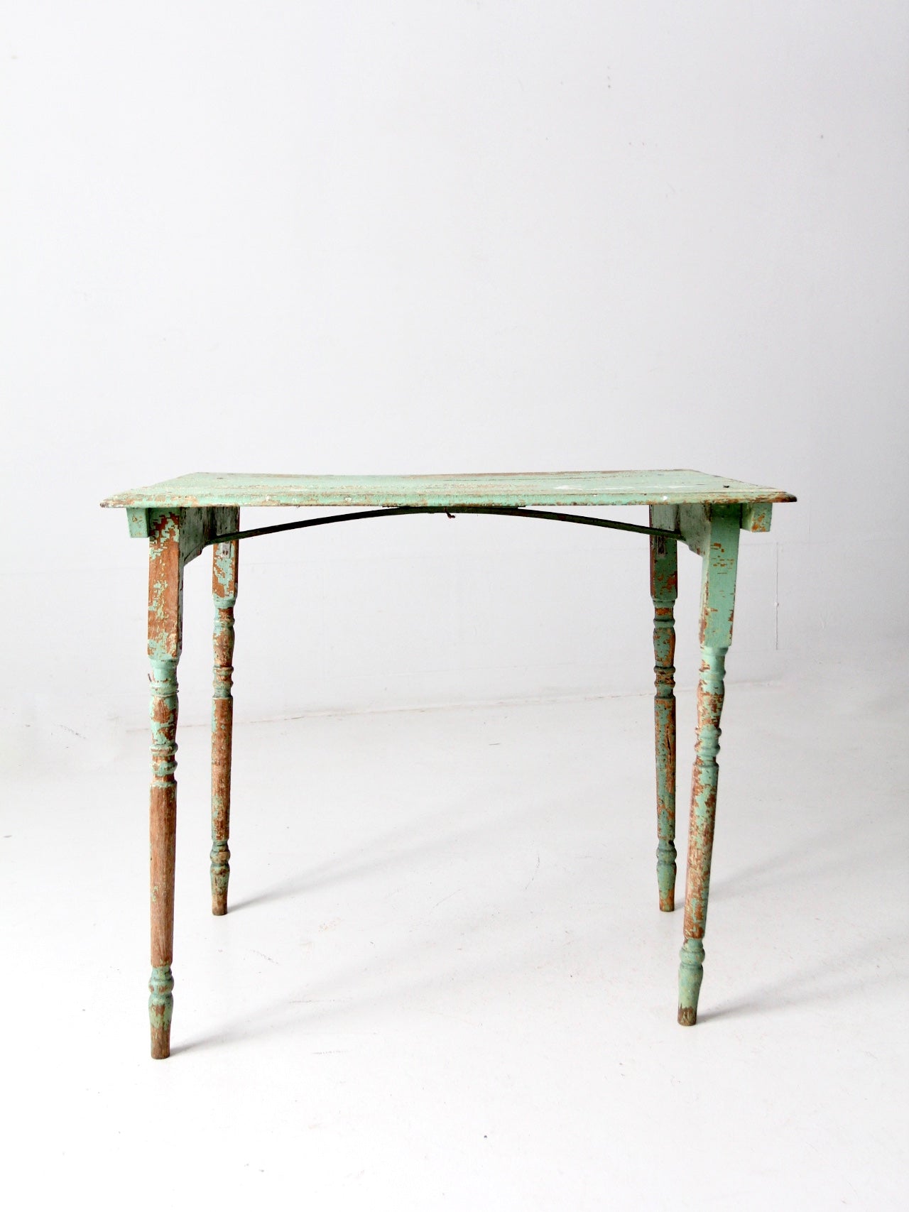 antique painted wood side table