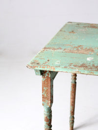 antique painted wood side table