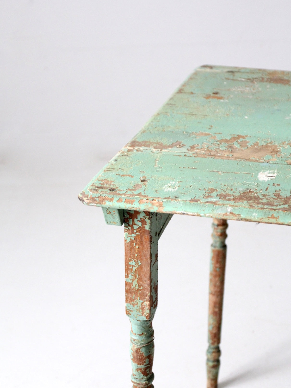 antique painted wood side table
