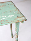 antique painted wood side table