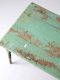 antique painted wood side table