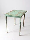 antique painted wood side table