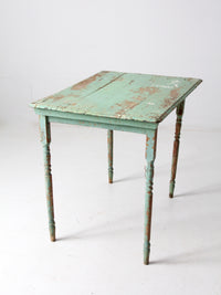 antique painted wood side table