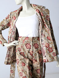 vintage 70s Glen of Michigan tapestry suit