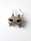 vintage rhodonite drop earrings
