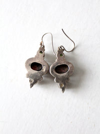 vintage rhodonite drop earrings