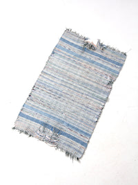 vintage blue farmhouse rag rug