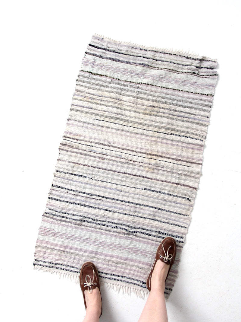 vintage striped rag rug