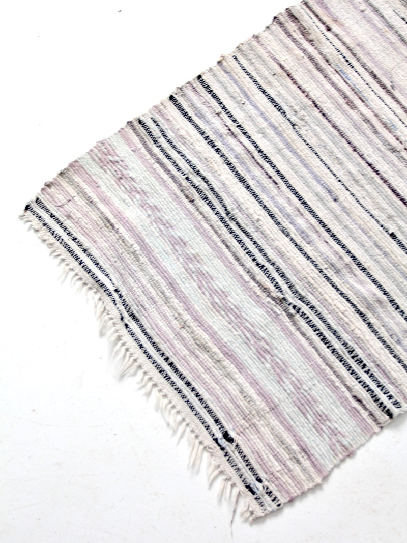 vintage striped rag rug