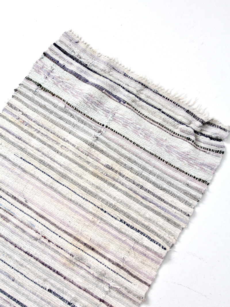 vintage striped rag rug