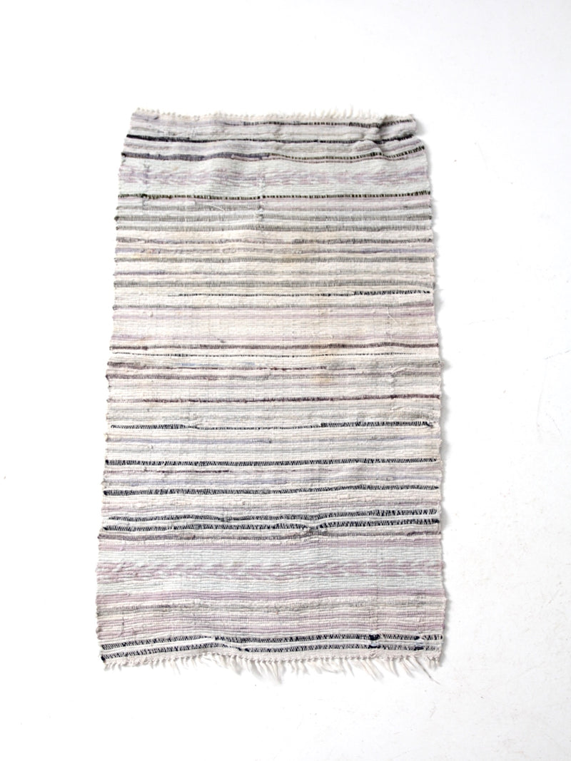 vintage striped rag rug