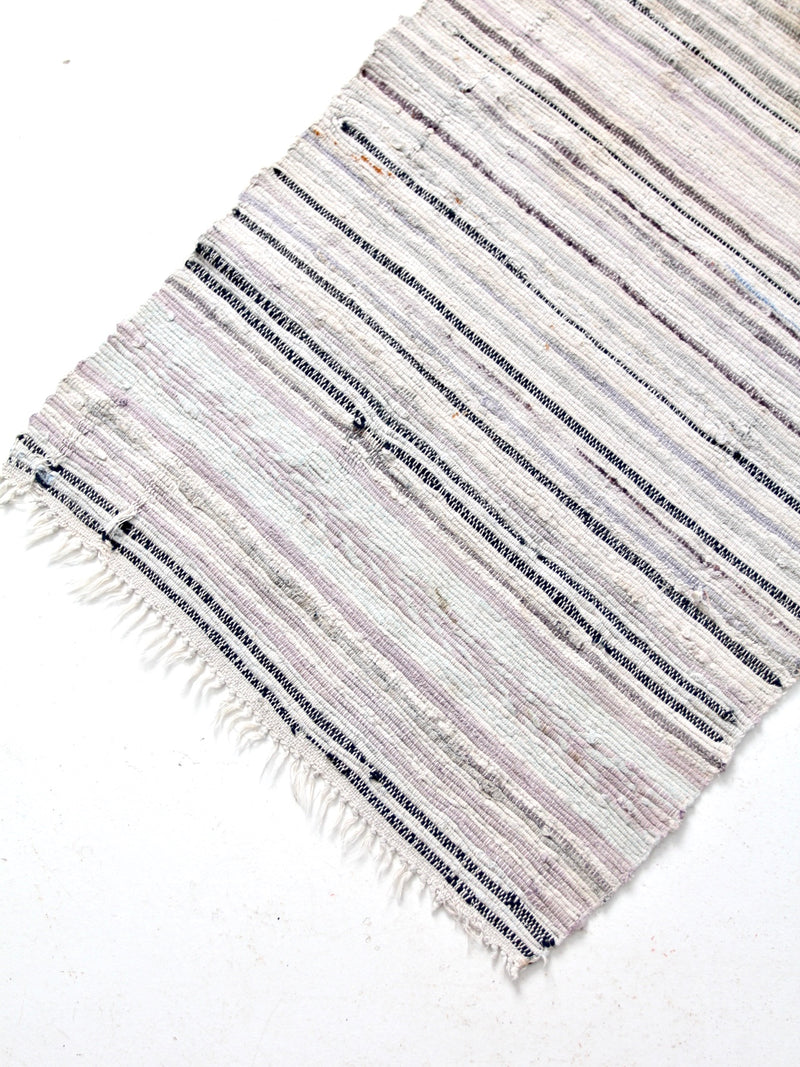 vintage striped rag rug