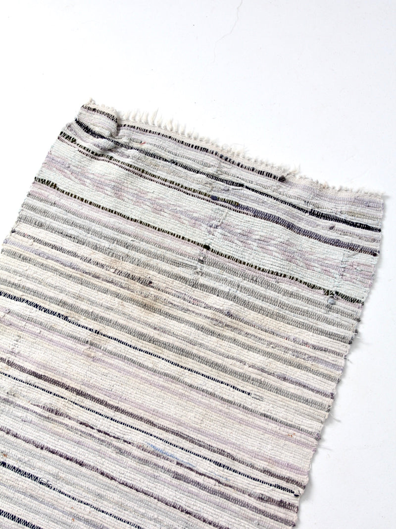 vintage striped rag rug