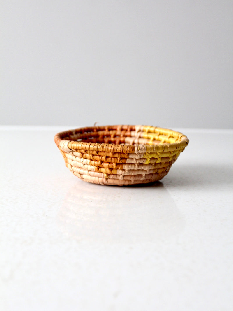 vintage coil basket bowl