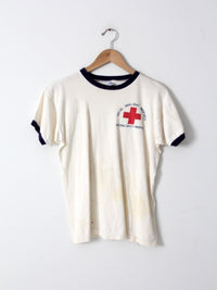 vintage Champion graphic ringer tee