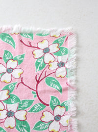 vintage pink floral tablecloth