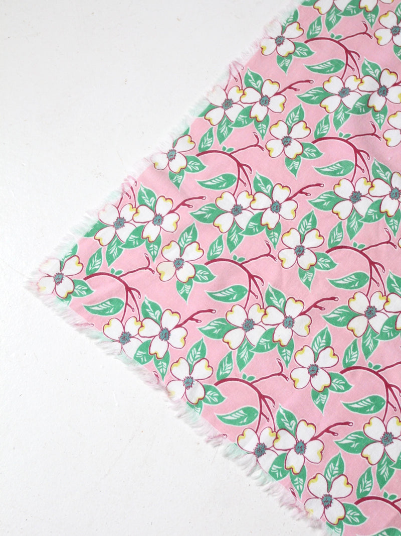 vintage pink floral tablecloth