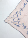 vintage sheer pink scarf with embroidery